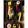Image 3 : Two plastic storage containers w/ assortment of hand tools