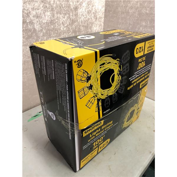 Shopro Professional 100ft light string w/ metal cages