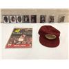 Image 1 : Group of 11pcs. Michael Jordan Chicago Bulls memorabilia - 8 rookie cards/ 2 action photos & signed