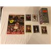 Image 1 : Group of 8 pc. Michael Jordan Chicago Bulls memorabilia - 5 rookie cards/ 2 action photos & upper de