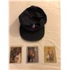 Image 1 : Group of 4 pcs. Shaquille O' Neal memorabilia - 3 trading cards including 1 rookie & signed ball cap