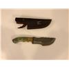Image 2 : Handmade knife w/ leather sheath - approx. 10 1/2in