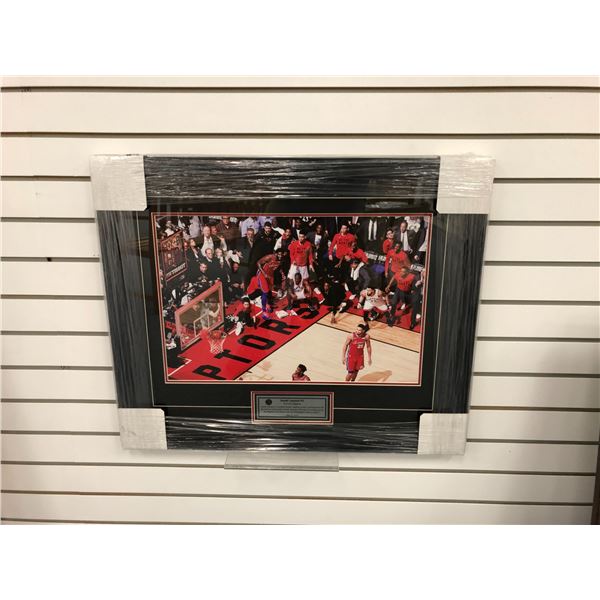 Kawhi Leonard #2 Framed Toronto Raptors May 12, 2019 print - 28in x 23 1/2in