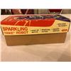 Image 3 : Tin lithograph Sparkling "Mike" walking tin robot wind-up toy w/ original box