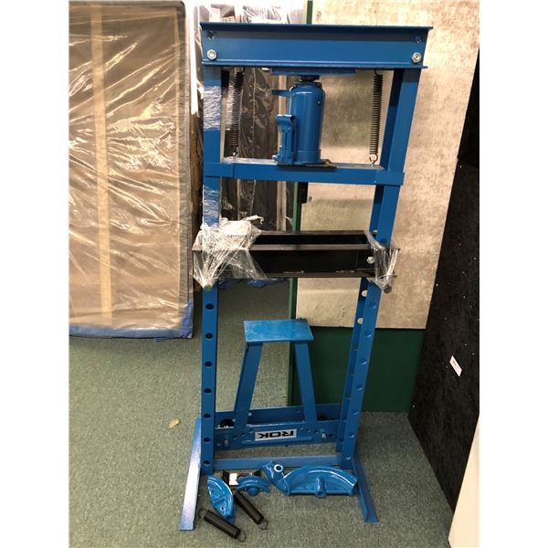 ROK 20 ton H frame shop press w/ pipe bender attachment