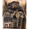 Image 1 : Large box full of assorted ROK tools - hole saw set/ wire brush sets/ polishing wheels/ sanding/ dri