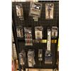 Image 1 : Black metal rack filled w/ assorted new items - nut driver sets/ mandrel extensions/ square recess b