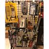 Image 2 : Black metal product display stand filled w/ assorted new products - multi purpose hacksaw/ fencing p