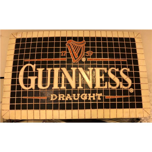 Faux ceramic tile mosaic Guinness Draught wall art hanging - approx. 31in x 20in