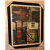 Image 1 : Nostalgic Route 66 framed print - approx. 29in x 38in