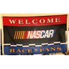 Image 1 : Welcome NASCAR Race Fans race day flag - approx. 5ft x 3ft