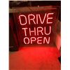 Image 1 : Drive Thru Open neon sign - 28in x 30in