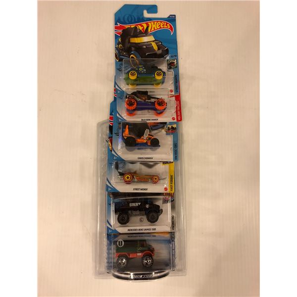 Group of 6 collectible NEW Hot Wheels die-cast cars. (Treasure Hunt Series)