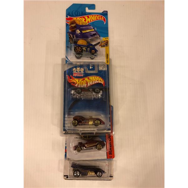 Group of 5 collectible NEW Hot Wheels die-cast cars. (Treasure Hunt Series)