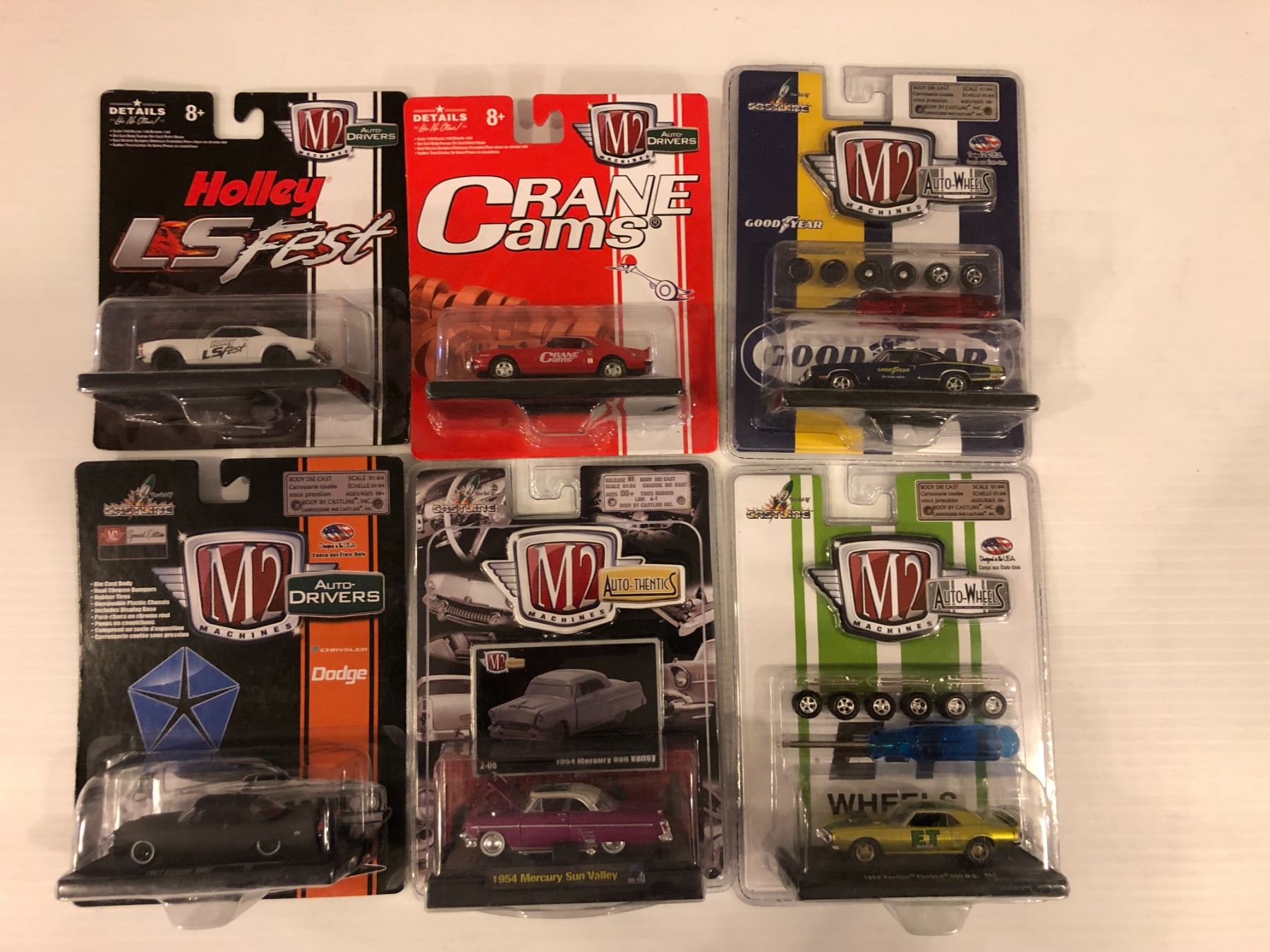 Group of 6 NEW collectible Castline M2 Machines die-cast cars