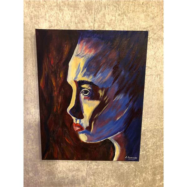 J. Pesquera original signed painting (11in x 14in). Donated by Jose from the show "The Liquidator".