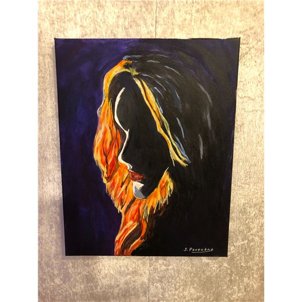 J. Pesquera original signed painting (11in x 14in). Donated by Jose from the show "The Liquidator".
