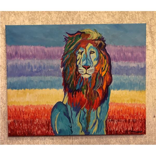 J. Pesquera original signed painting (20in x 16in). Donated by Jose from the show "The Liquidator". 
