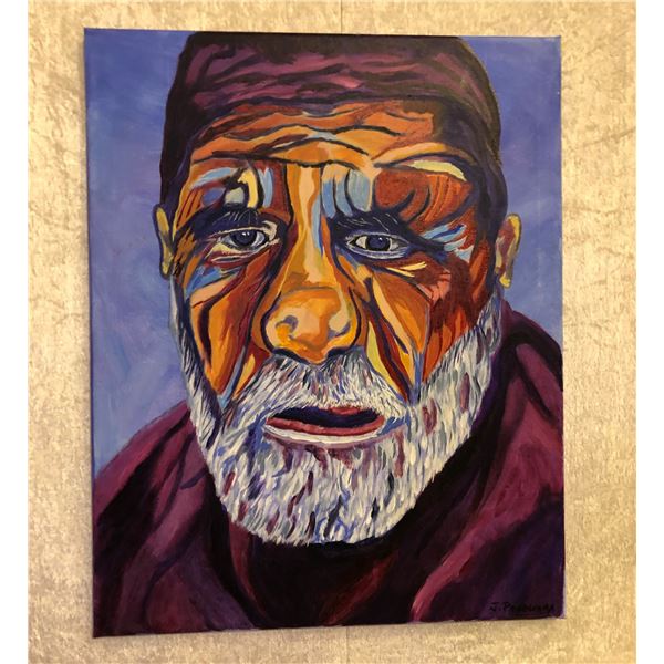 J. Pesquera original signed painting (17in x 20in). Donated by Jose from the show "The Liquidator". 