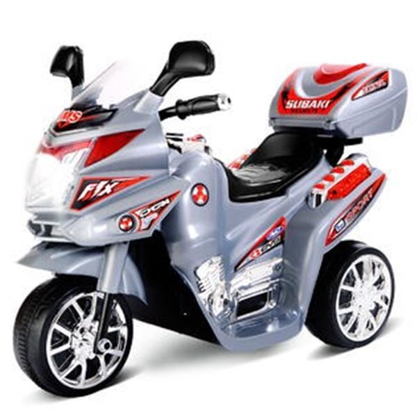 Gray 6V 3 wheel kids ride-on motor cycle battery powered - TY327423GR (assembly required)