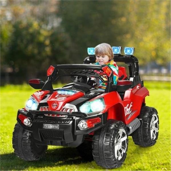 12V kids ride on SUV car w/ remote control LED lights - TY327424RE (assembly required)