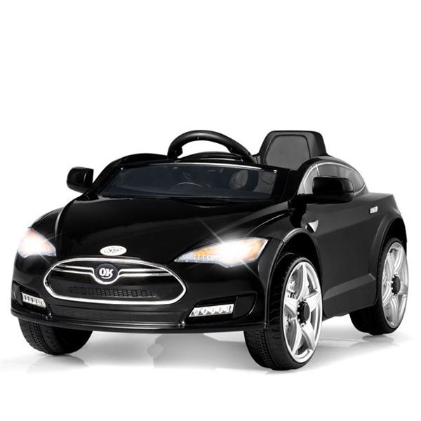 6V 3 speeds kids ride-on car w/ mp3 music/ LED lights & horn - TY326368BK (assembly required)