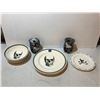 Image 1 : Royal Stafford Skeleton Plates/Bowls set and two Skeleton Tumblers.