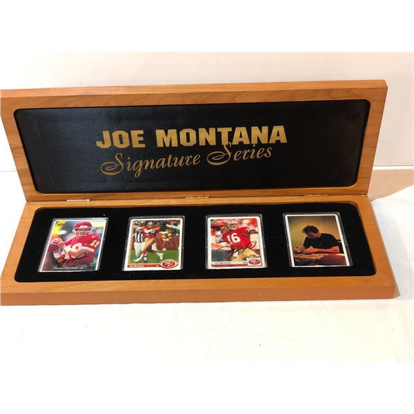 Joe Montana Signature Series limited edition #179/1000 porcelain collector's cards - comes w/ COA
