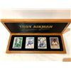 Image 2 : Troy Aikman Signature Series limited edition #18/1000 porcelain collector's cards - comes w/ COA