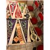 Image 2 : Group of 9 assorted sports teams pennants - Boston Celtics/ Rangers Texas/ Toronto Maple Leafs/ New