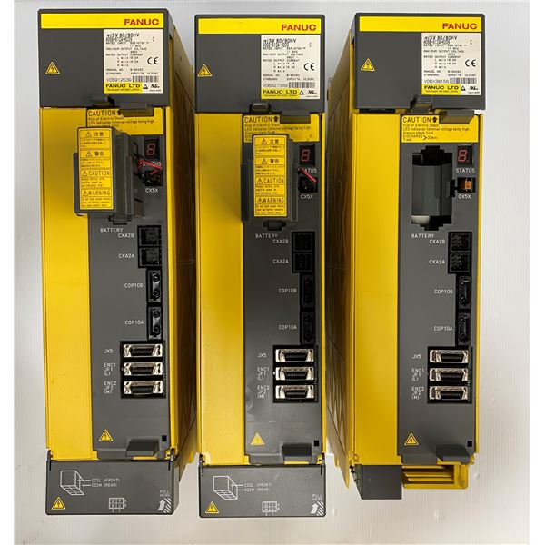 (3) Fanuc # A06B-6124-H209 Servo Amplifier Modules