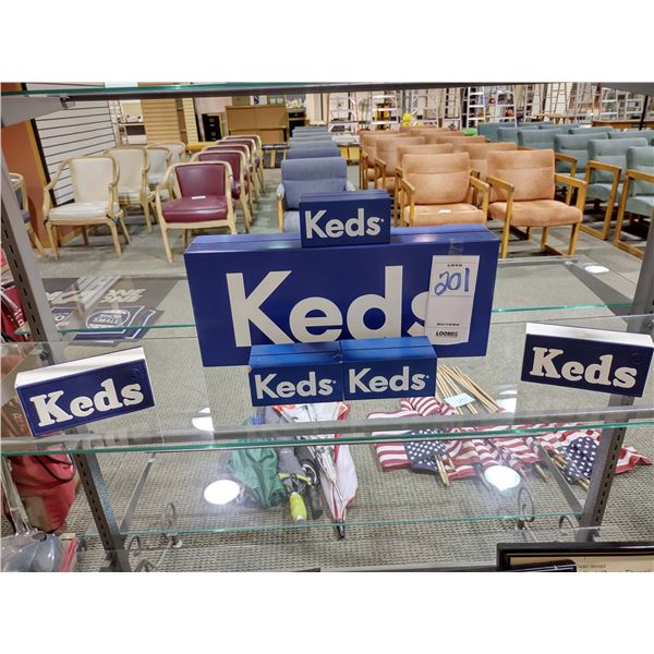 6 ASSORTED KEDS DISPLAY SIGNS