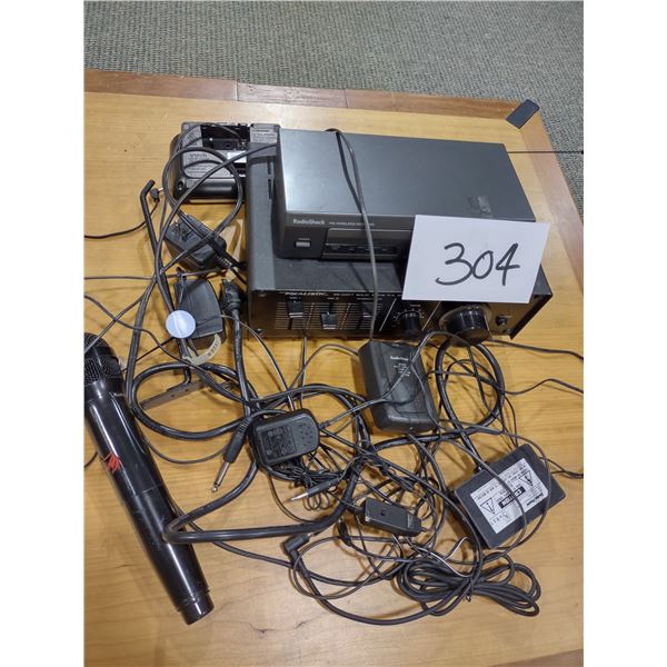 PA SYSTEM W/ AMPLIFIER, RECEIVER, MIC