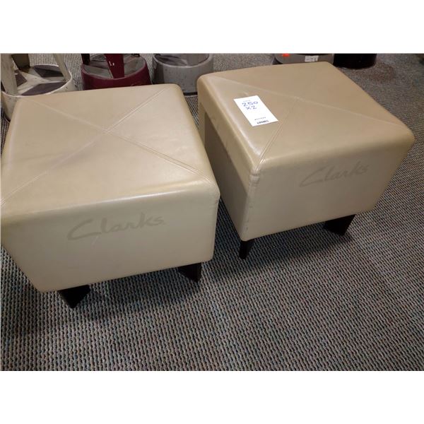 CLARKS TAN FOOT STOOLS (X2)