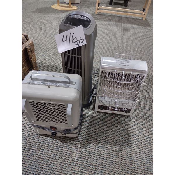 LOT OF 3 SPACE HEATERS, ALL WORK