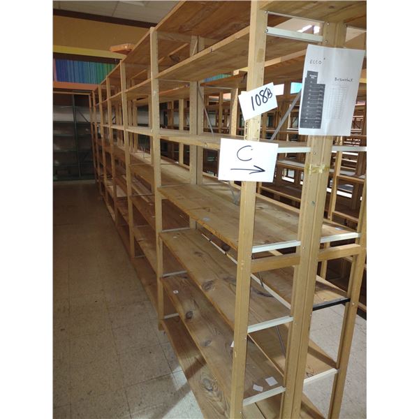 LUNDIA 56 RUNNING FT WOOD SHELVING