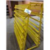 Image 2 : NEW OR LIKE-NEW POWDER COATED METAL SHOE RACK, YELLOW, COST APPROX $500.00 EA. NEW (X2)