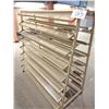 Image 1 : NEW OR LIKE-NEW POWDER COATED METAL SHOE DISPLAY RACK, TAN, COST APPROX $500.00 EA. NEW