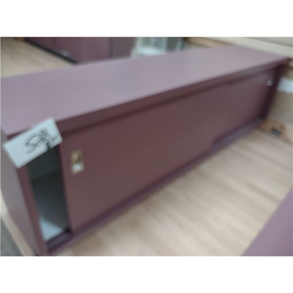 LOW PROFILE 6 FT DISPLAY UNIT, W/ SLIDING DOORS, MAUVE