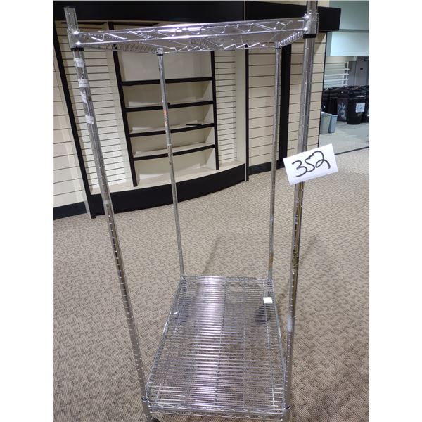 CHROME 3 SHELF ROLLING CART