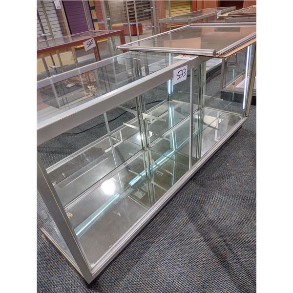 7 FT ELECTRIC LIGHT UP GLASS RETAIL DISPLAY UNIT