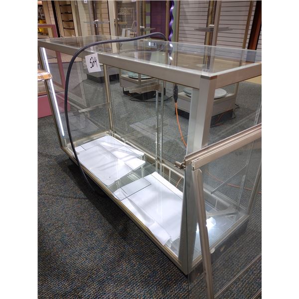 5 FT ELECTRIC LIGHT UP GLASS RETAIL DISPLAY UNIT