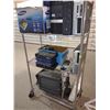 Image 1 : CHROME ROLLING CART W/ ALL ELECTRONICS INCLUDED