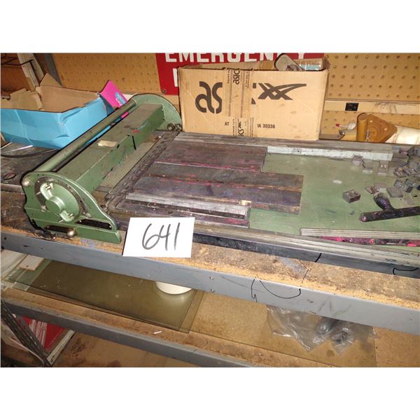 ANTIQUE LINE-O-SCRIBE SIGN MACHINE W/ BLOCKS/LETTERS