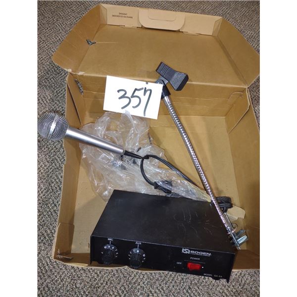 BOGEN PA SYSTEM AND MICROPHONE