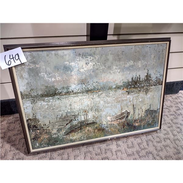 SIGNED PAINTING 1971, WILSON, 26"T x 38.5"W
