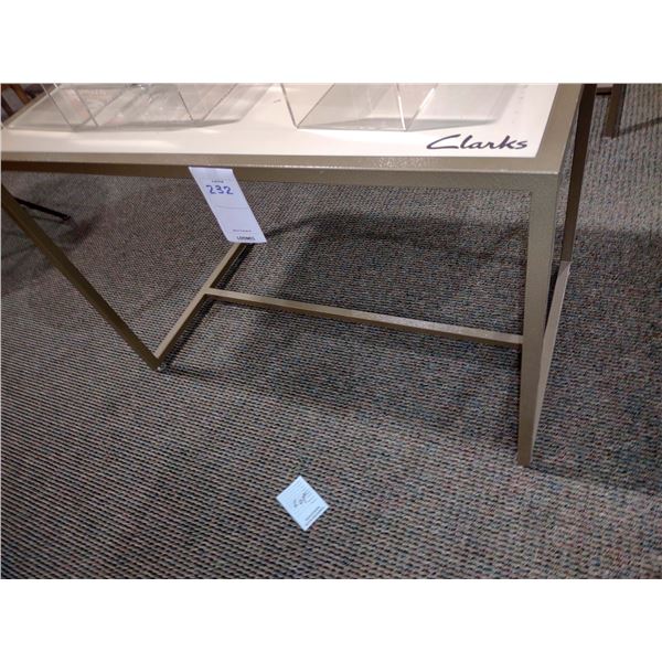 METAL TABLE, 42"L X 24"W X 29"H, AKA LOT 232