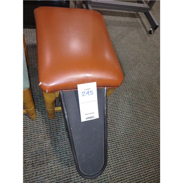 BROWN SHOE FITTING STOOL, AKA LOT 245