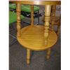 Image 2 : WOODEN TABLE, 20"D X 15"H (X2), AKA LOT 248