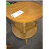 Image 1 : WOODEN TABLE, 20"D X 15"H (X2), AKA LOT 249